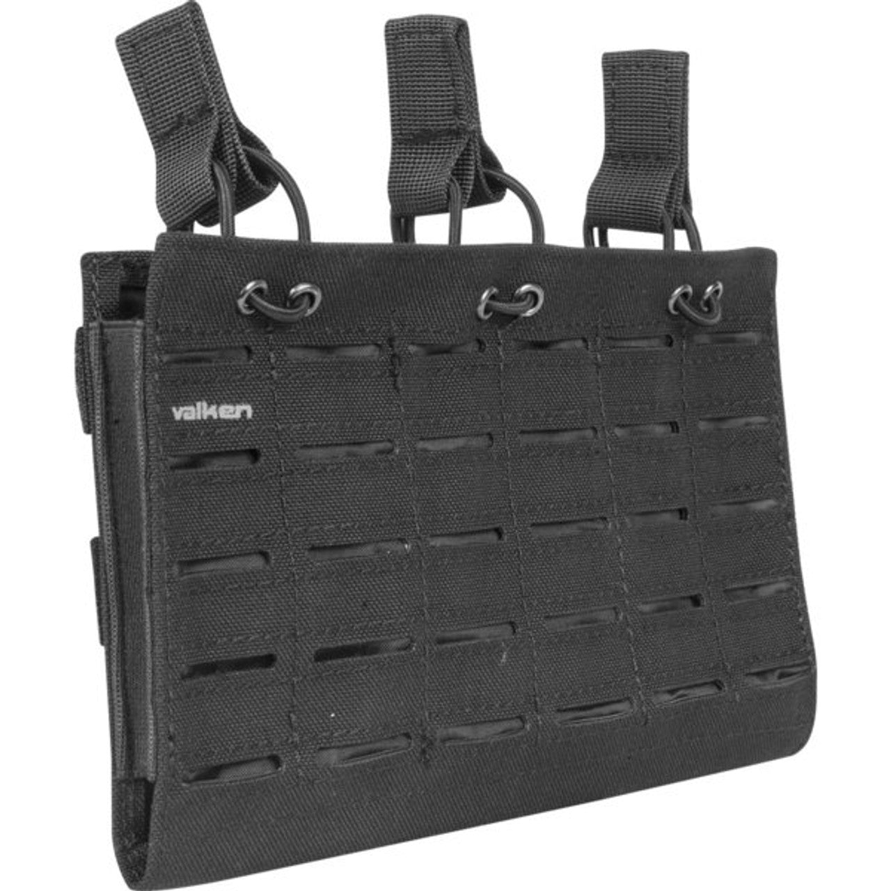 Valken Triple Mag Pouch Laser Cut Black
