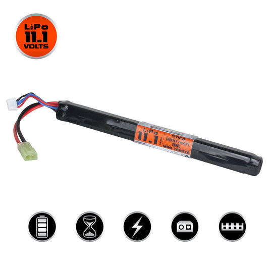 Valken LiPo 11.1v 1200mAh Long Stick Battery