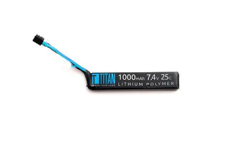 Titan Power LiPo 1000mAh 7.4v 25C Stick T-Plug (Deans)