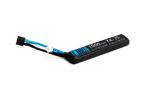 Titan Power LiPo 1000mAh 7.4v 25C Stick T-Plug (Deans)