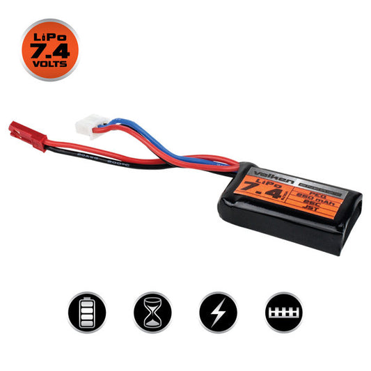 Valken 7.4v 250mAh LiPo 25C JST